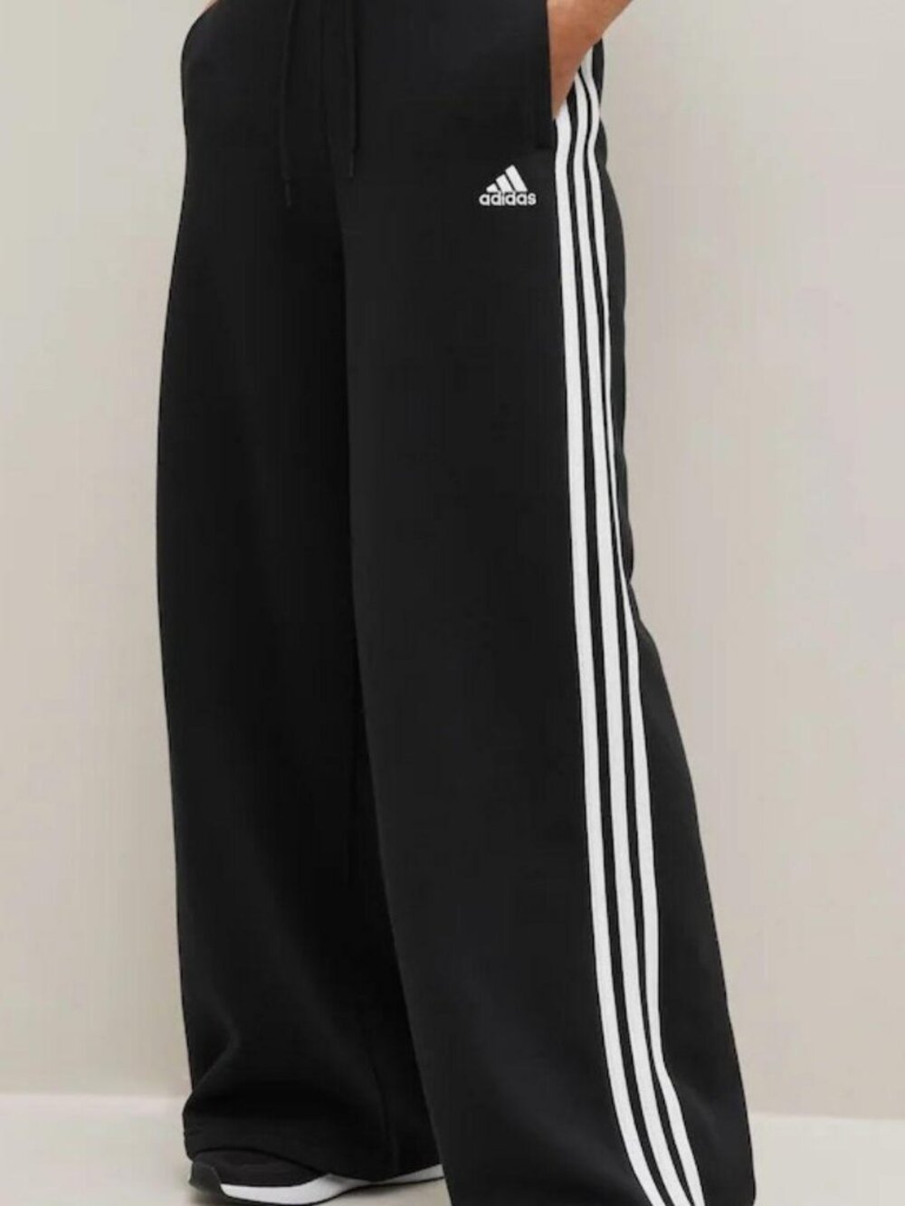 Adidas 3-Stripes Fleece Wide Pant Black S